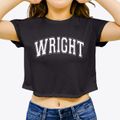 Wright Elementary School Varsity Arch Women's Crop Top additional product view 3