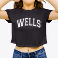 Ida B Wells Prep Academy Varsity Arch Women's Crop Top additional view 3