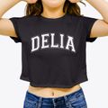 Delia Elementay School Varsity Arch Women's Crop Top additional view 3