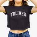 Toliver Elementary School Varsity Arch Women's Crop Top additional view 3