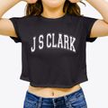 J S Clark Magnet School Varsity Arch Women's Crop Top additional view 3