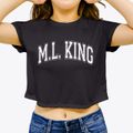 M.l. King Magnet Elementary School Varsity Arch Women's Crop Top additional view 3