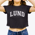 Lund Elementary School Varsity Arch Women's Crop Top additional product view 3