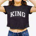 King Elementary School Varsity Arch Women's Crop Top additional view 3