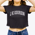 J K Gourdin Elementary School Varsity Arch Women's Crop Top additional view 3