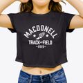 Macdonell Elementary School Track and Field Women's Crop Top additional product view 3