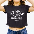 H P Miles Middle School Track and Field Women's Crop Top additional view 3