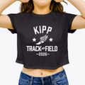 Kipp Austin Collegiate Track and Field Women's Crop Top additional view 3
