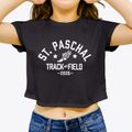 Saint Paschal School Track and Field Women's Crop Top additional view 3