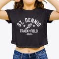 Saint Dennis School Track and Field Women's Crop Top additional view 3