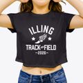Illing Middle School Track and Field Women's Crop Top additional view 3