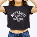 Maunawili Elementary School Track and Field Women's Crop Top additional view 3