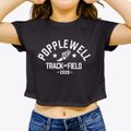 Popplewell Elementary School Track and Field Women's Crop Top additional view 3