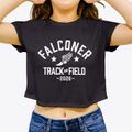 Falconer Elementary School Track and Field Women's Crop Top additional view 3