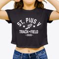 Saint Pius V School Track and Field Women's Crop Top additional view 3