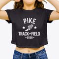 Pike High School Track and Field Women's Crop Top additional view 3