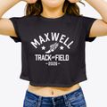 Maxwell Middle School Track and Field Women's Crop Top additional view 3