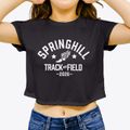 Springhill High School Track and Field Women's Crop Top additional view 3