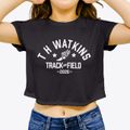 T H Watkins Elementary School Track and Field Women's Crop Top additional view 3