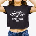 Southside Elementary School Track and Field Women's Crop Top additional view 3