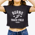 Burns Elementary Middle School Track and Field Women's Crop Top additional view 3