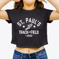 Saint Paul's Lutheran School Track and Field Women's Crop Top additional view 3