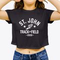 Saint John Lutheran School Track and Field Women's Crop Top additional view 3