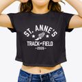 Saint Anne's School Track and Field Women's Crop Top additional view 3