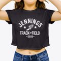 Jennings Community Learning Center Track and Field Women's Crop Top additional view 3