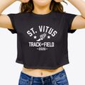 Saint Vitus Elementary School Track and Field Women's Crop Top additional view 3