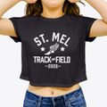 Saint Mel School Track and Field Women's Crop Top additional view 3