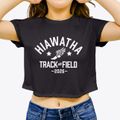 Hiawatha Elementary School Track and Field Women's Crop Top additional view 3