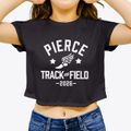 Pierce Elementary School Track and Field Women's Crop Top additional view 3