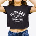 Harrison Elementary School Track and Field Women's Crop Top additional view 3