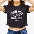 Fern Hill Elementary School Track and Field Women's Crop Top additional view 3