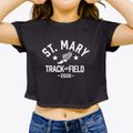 Saint Mary School Track and Field Women's Crop Top additional view 3