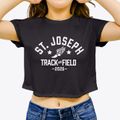 St Joseph Parish Track and Field Women's Crop Top additional view 3