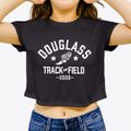 Douglass High School Track and Field Women's Crop Top additional view 3