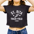 Saint Rita School Track and Field Women's Crop Top additional view 3