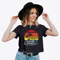 Mount Pleasant South Carolina Palm Tree Sunset Women's Crop Top additional view 2