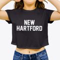 New Hartford Connecticut Classic Block Women's Crop Top additional view 3