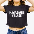 Mayflower Village California Classic Block Women's Crop Top additional view 3