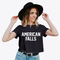 American Falls Idaho Classic Block Women's Crop Top additional view 2