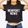 Newport News Virginia Classic Block Women's Crop Top additional view 3