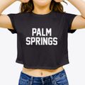 Palm Springs California Classic Block Women's Crop Top additional view 3