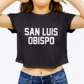 San Luis Obispo California Classic Block Women's Crop Top additional view 3