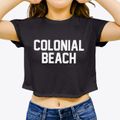 Colonial Beach Virginia Classic Block Women's Crop Top additional view 3