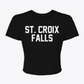 St. Croix Falls Wisconsin Classic Block Women's Crop Top additional view 1