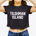 Tilghman Island Maryland Classic Block Women's Crop Top additional view 3