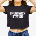 Brunswick Station Maine Classic Block Women's Crop Top additional view 3
